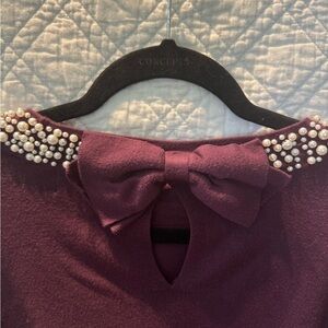Karl Lagerfeld Paris Pearl Trim Sweater